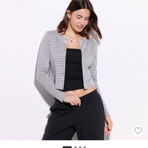 Wild Fable Gray Checkered Blazer